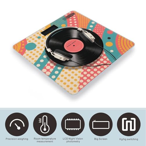 Báscula Digital Vintage con Vidrio Templado para Baño miniatura 3