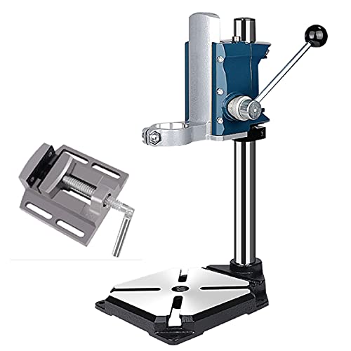 Bench Benchtop Drill Press Stand, Drill Press Stand with Vise, Drill Press Stand for Hand Drill, Adjustable Bench Clamp Support Tool for DIY and Professional Repairs