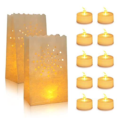 AceList 30 Set Luminaries Bag with Flameless...