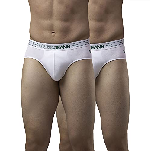 Image of Underjeans Men Cotton Blend Brief - Pack of 2