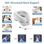 jiaao Travel Neck Pillow - Pain Relief & Comfortable Sleep on Cars, Trains & Planes - Memory Foam Advanced Neck Support for Long Flights, Eye Mask, Earplugs & Storage Bag - Image 4