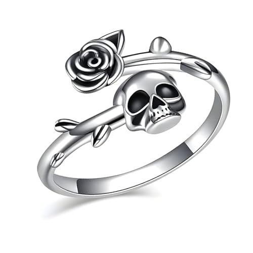 CYUKG Gothic Skull Ring for Women (Skull)