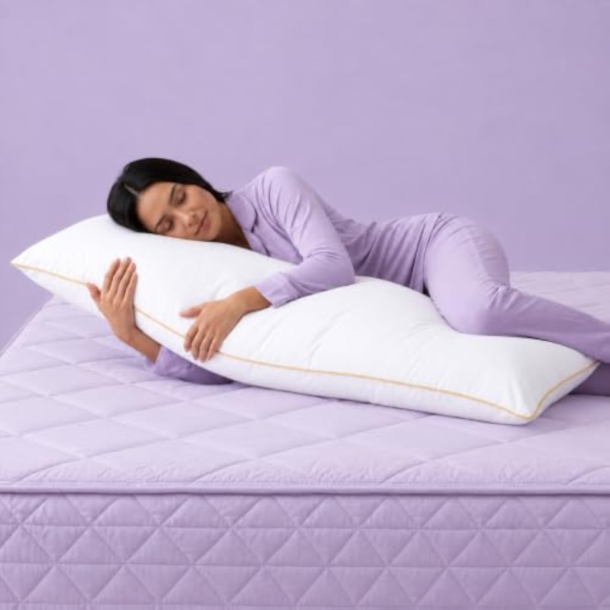 Microfiber Cuddle Body Pillow for Support, Machine Washable