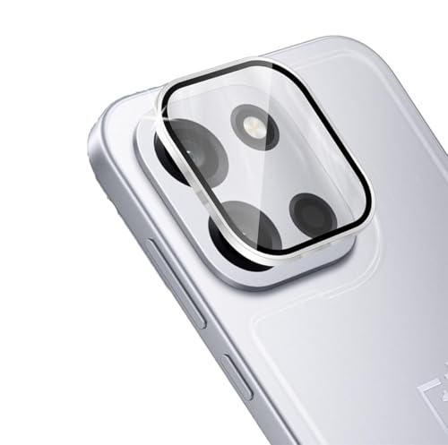 Image of FabeKee Camera Lens Protectors for OnePlus Nord 6 Tough HD Individual Aluminum Alloy Lens Ring Cover, Scratch Resistant, Full Lens Cover| Silver