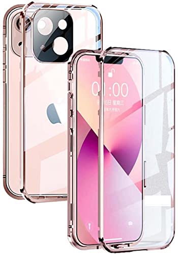 Coque iPhone 13 Mini verre trempé magnétique rose SCHIK protection intégrale