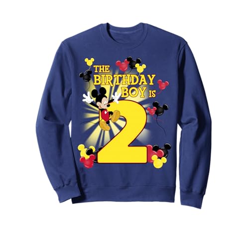 Sweat Mickey 2 ans pour anniversaire garçon et fête de famille Disney