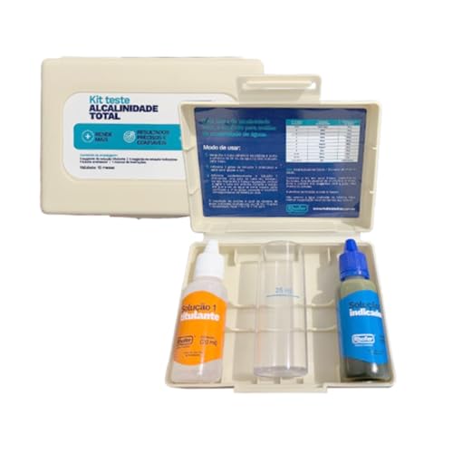 Kit Teste Alcalinidade Total Rhofer para Piscinas – Estojo Medidor de Alcalinidade da Água com Alta Precisão e Fácil Uso | Ideal para Manter pH Estável e Água Limpa