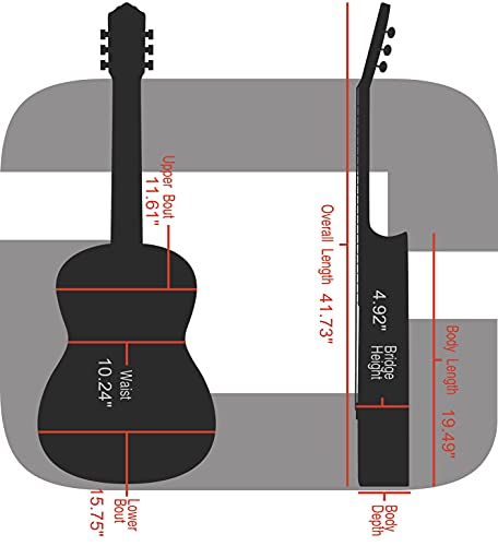 Image of Crossrock Case - Hard-Shell Wooden Guitar Case - Fits OM /000-14 Fret Acoustic Guitars - Stainless Steel Latches, Sponge Lining, Metal Feet, Storage Space - Vinyl Tweed