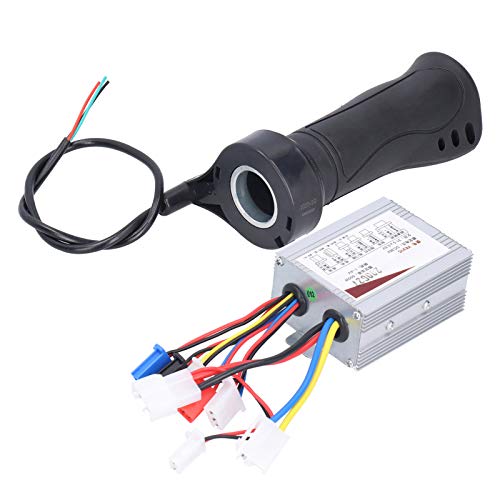 Electric Scooter Brushed Speed Controller, 36V 500W luminum Shell Controller with Throttle Grip Set for Electric Scooter Tricycles