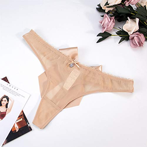 Conjunto de lencería de encaje transparente push up en color piel talla 95D para mujer 6