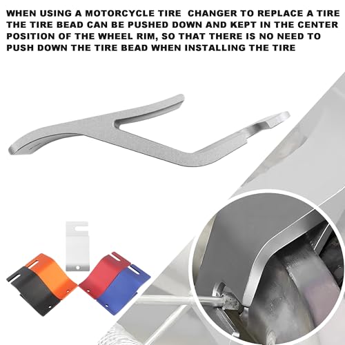 Image of Motorcycle Repair Tire Bead Installation Assistance Tools,Dirt Bike Off-Road Tire Removal Install Assistance Changer Tool for CRF CR KXF KX YZF YZ RM RMZ DRZ EXC SXF XCF EXCF XCW(Silver)