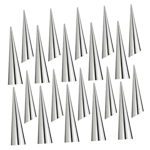 ABOOFAN Non-stick Croissant Baking Tools 20 Pcs Set Stainless Steel Molds for Horn Shapes Home Bakery