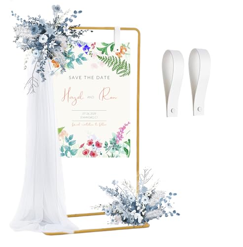 CZCPARY Suporte ajustável para cartazes de casamento, dourado, 170 cm, para exibição de boas-vindas e mesa de assentos