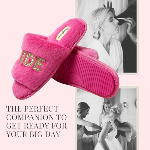Dearfoams womens Bride and Bridesmaid Gifts I Do Crew Slippers for Wedding and Bachelorette Party2