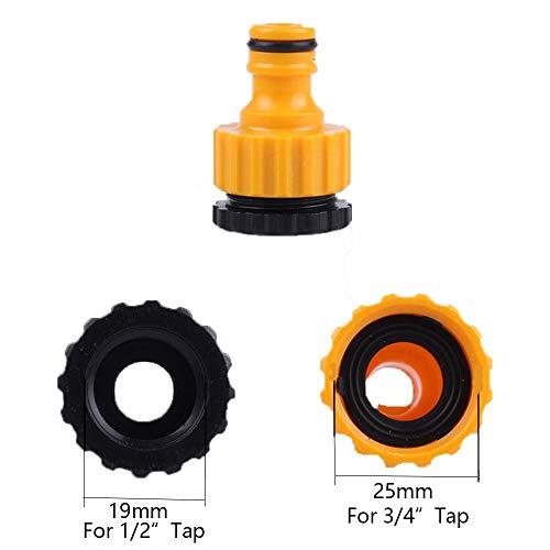 Image of Zibuyu 5PC Hose Connector Joint, 3 /4 to 1 /2 Inch Garden Pipe Tap Fitting