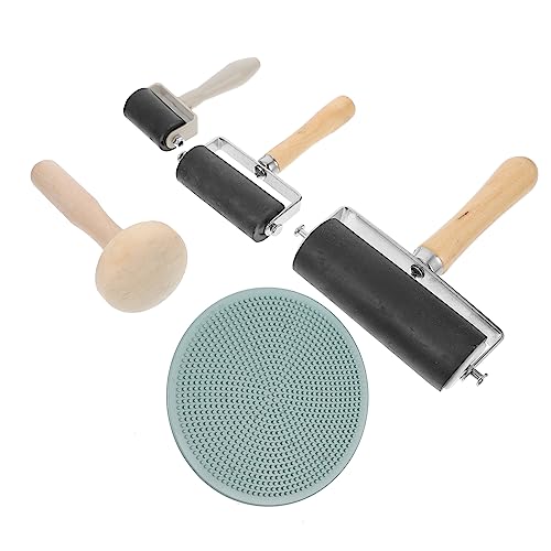 Homoyoyo 1 Juego Pintar Cuadro Suministros De Grabado Rodillo Para Manualidades Rodillo De Mano Accesorios Pegamento Rodillo De Tinta Fabricante Elaboración Mancha Arte Aleación De Aluminio