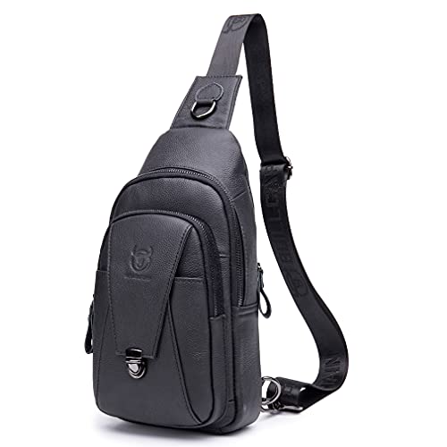 Sac à bandoulière en cuir homme femme voyage sport de dimensions 18x8x30cm