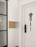 Gxdamxz Hunde Garderobe, Hundegarderobe Holz Hundeleinenhalter Wand für Hundezubehör & Halsband, Dog Leash Holder for Wall, Schwarz