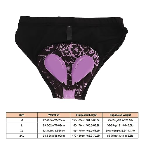 Roupa íntima Feminina de Ciclismo, Cueca Feminina Respirável para Bicicleta Com Absorção de Choque 3