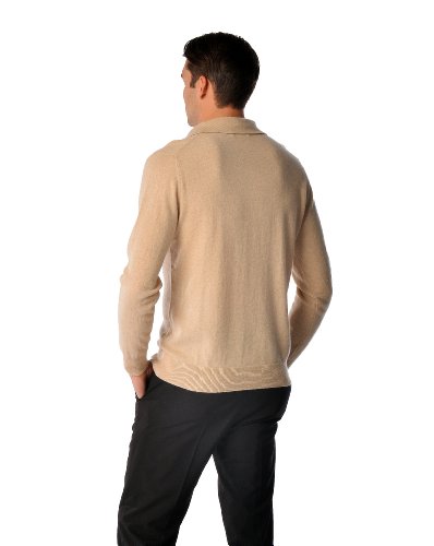 Cashmere Boutique 100% Pure Cashmere Polo Pullover Sweater for Men – Polo Neck, Long Sleeve, Lightweight, Soft & Warm Sweater3