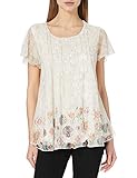 Bestickte Laufschuhe Desigual Womens TS_Norte T-Shirt, White, M