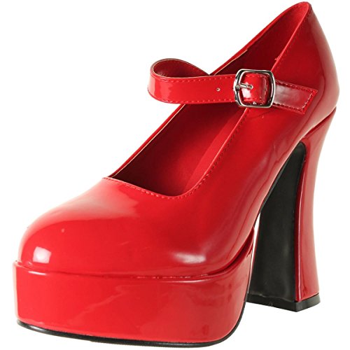 Ellie Shoes Damen 557-Eden Plateau Pumps, rot, 39 EU
