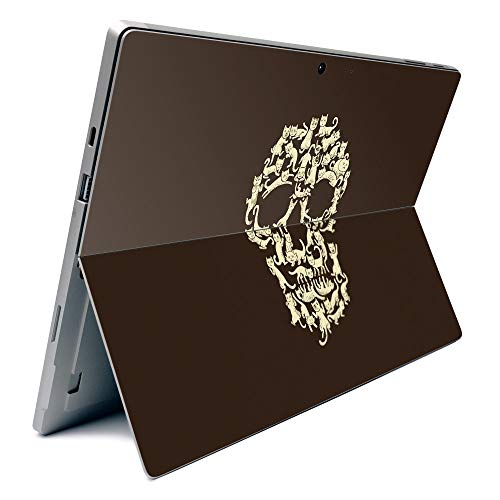 Image of MightySkins Carbon Fiber Skin for Microsoft Surface Pro 7 - Cat Skull | Textured Carbon Fiber Finish | Easy to Apply, Remove, and Change Styles | Made in The USA