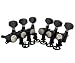 Guyker 6Pcs Guitar Locking Tuners (6 Left Handed) - 1:18 Ratio Lock String Tuning Key Pegs Machine Heads with Hexagonal Handle Replacement for LP SG Style Electric, Folk or Acoustic Guitars - Black