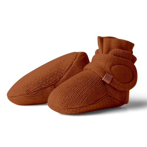 goumikids Organic Cotton Knit Boots (Clay, us_footwear_size_system, infant, age_range, medium, 12_months, 18_months)