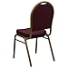 Flash Furniture HERCULES Series Dome Back Stacking Banquet Chair in Burgundy Patterned Fabric - Gold Frame