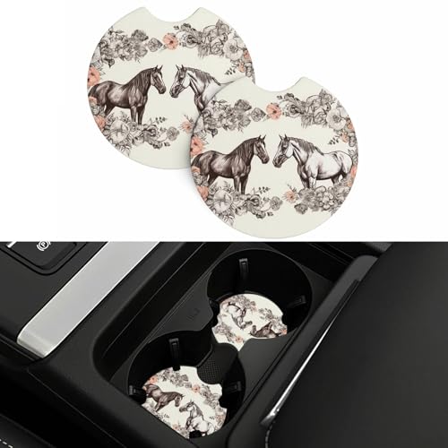 Posavasos de coche universal de 2 piezas negros miniatura 5
