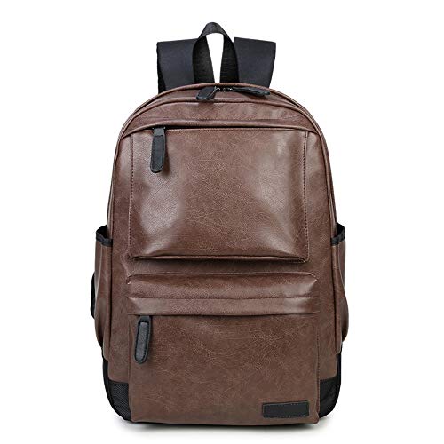 Sac à dos de sport homme en PU marron pour loisirs et affaires