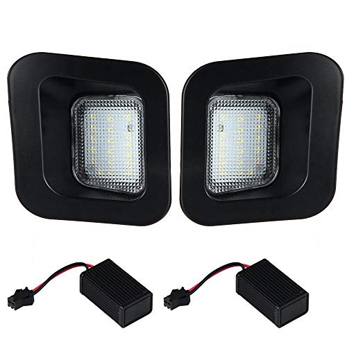 Dokfin LED-kentekenplaatlamp voor 2012-2014 Dodge RAM 1500 2500 3500 Pickup Truck met Decoding Resistors, 6000 K LED Diamond White Lights, 4 stuks