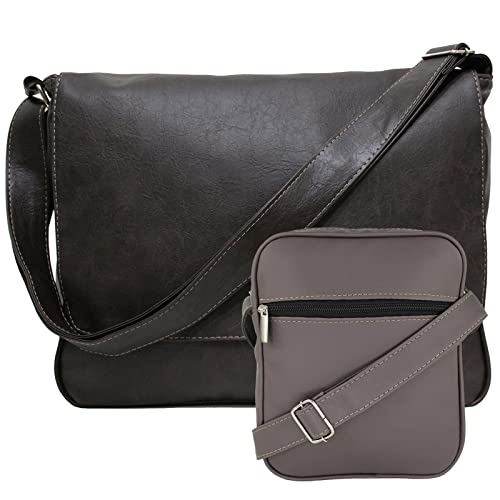 Kit Bolsa Pasta Carteiro Masculina Tiracolo E Shoulder Bag