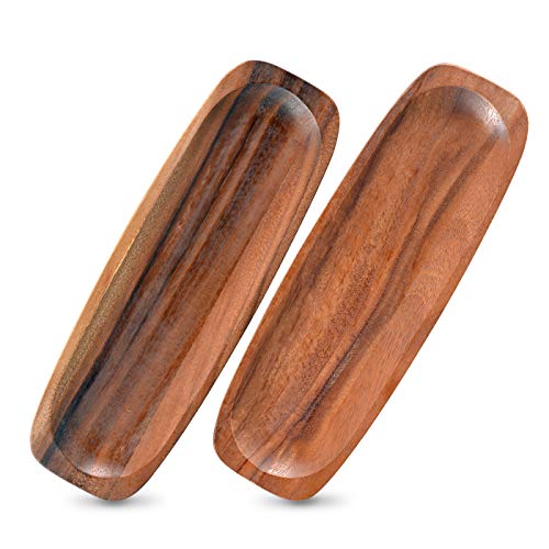 Noritake Kona Wood 12-Inch Rectangular Platter, Set of 2