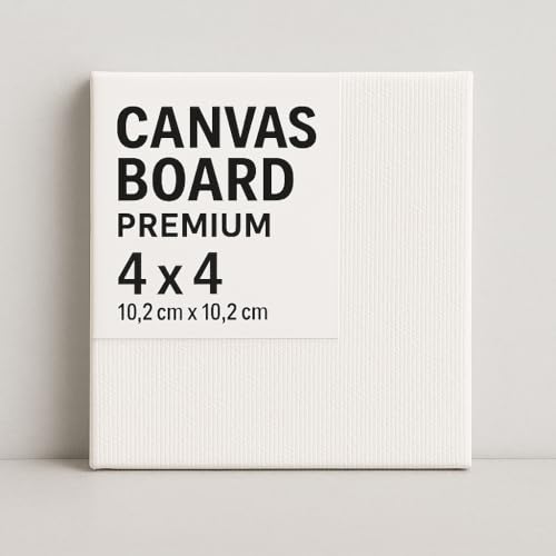 Image of Professional Painting Kit 20pcs, Paintbrush 4, Colours 12, Mini Palette 1, Canvas Board 2, Pine Wooden Mini Easel 1, Canvas Board 4x4 inch, Ideal for Begginners, Kids & Adults