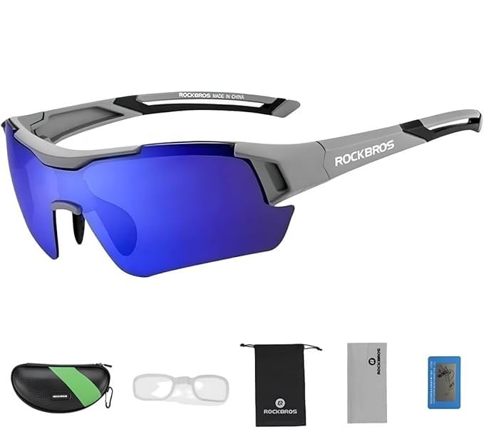 Óculos de Sol Fino Lente Polarizado com clip Grau ideal para Esportes Ciclismo proteção UV Proteção