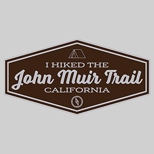 DHDM John Muir Trail Adventure Wanderlust Hiking Camping Hunting Fishing Sticker 2-Pack 4.5 Inches x 2.5 Inches Premium Quality Vinyl UV Protective Laminate PD2016