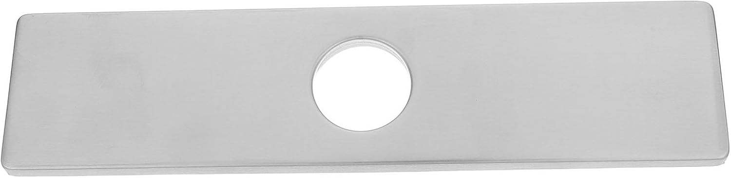 UKCOCO Stainless Steel Faucet Plate, Kitchen Sink Hole Cover, Faucet Deck Escutcheon for Water Pipe Tap Decoration Bathtub Bathroom Vanity Sink (Rectangle)