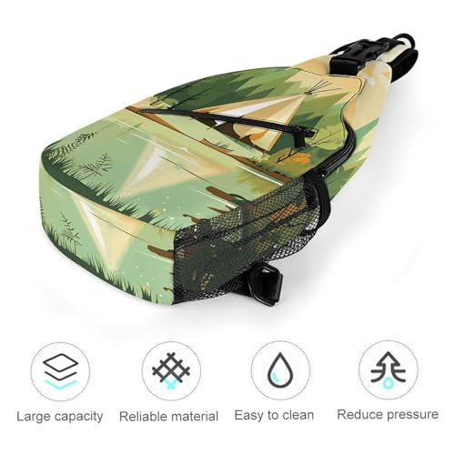 Bolso sling cruzado casual para deporte y viaje miniatura 5