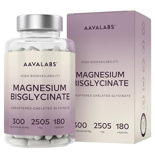 Bisglicinato de Magnesio Quelado – Magnesio Bisglicinato de Alta Biodisponibilidad y Absorción – 180 Glicinato de Magnesium cápsulas - Vegano