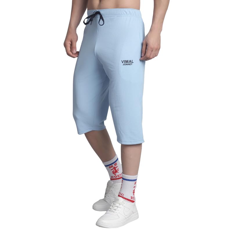Image of Mack Jonney Solid Regular Fit Polyster Lycra Capri for Men-P