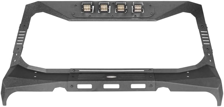 Miniatura 7 de Hooke Road - Cubierta de marco para parabrisas y visor de techo cuerpo de protección en capó con 4 luces LED para Jeep Wrangler JK 2007-2018