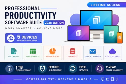 Image of 365 Productivity Suite 2026 | 5 Devices | PC /Mac /Android /iOS | AI Chat | 1TB Storage | 2-Year Seller Warranty