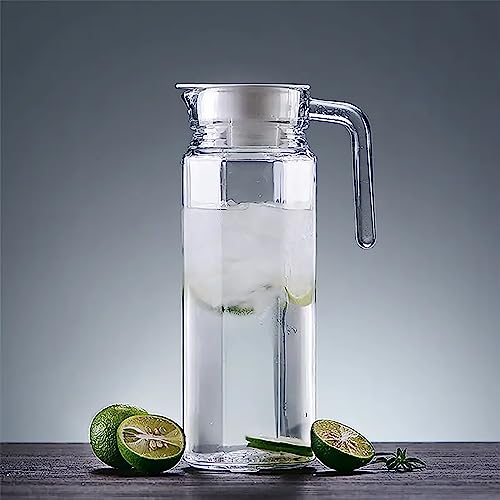 Image of Premium Water and Juice Glasses and Jug Set Combo [6 Piece Glass 250ML & 1 Piece Jug 1 Liter] Transparent Pitcher Set for Dining Table, Home & Restaurant,Party (MTS - 13)
