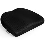 Air Fiber Office Chair Cushion - Ergonomic Seat Cushion for Orthopedic Coccyx, Relief Hip & Back Support - Doctor Recommended Cushion for Long Sitting Worker Driver & Handicapped (Black)