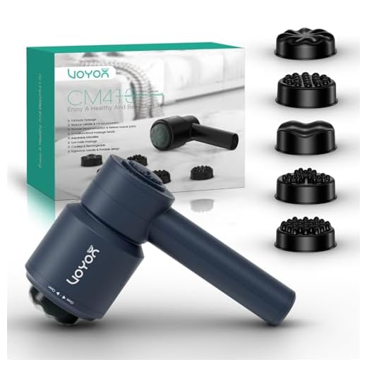 VOYOR-HEALTH Masajeador Anticelulitico, Eléctrico Juego de Masajeador Celulitis para Masaje de Cuerpo Completo, Masajeador de Relajación Muscular con 5 Cabezas Muti-Funcionales CM410, Azul