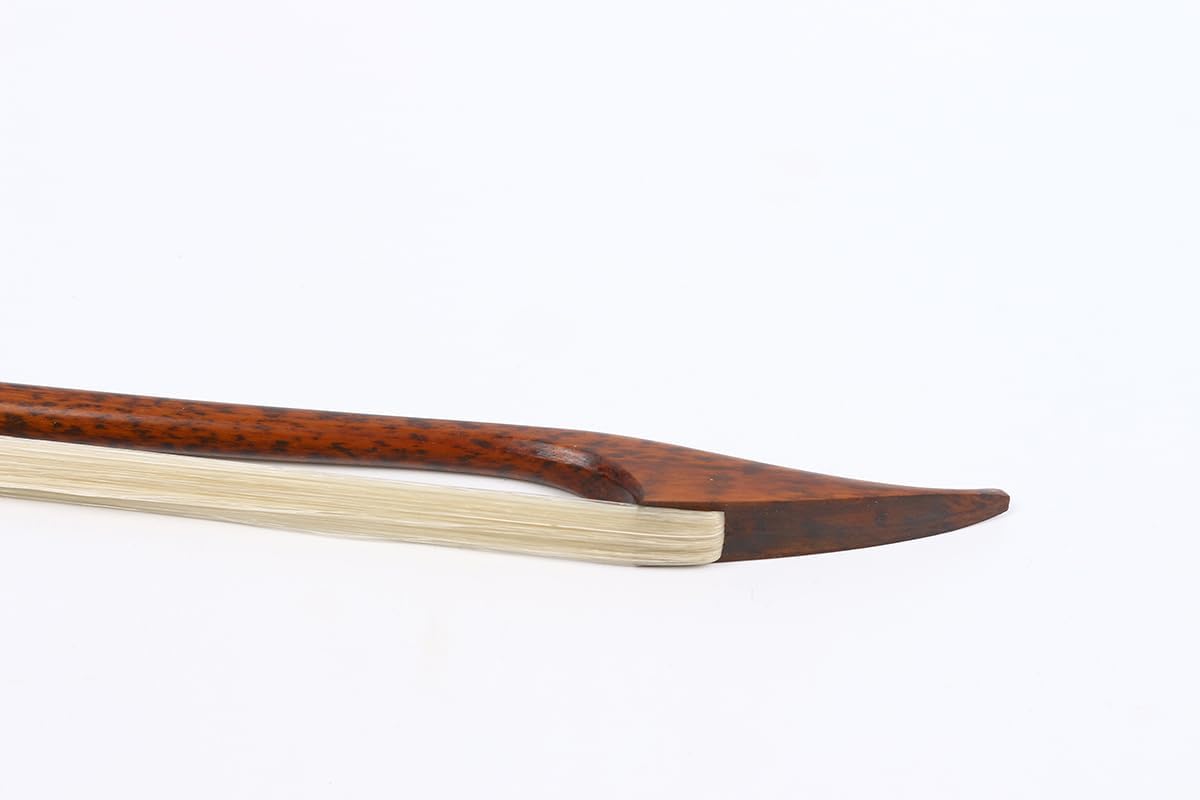 Double bass bow 3/4 Baroque style Snakewood Straight AAA Bow Hair Well Balance Handmade (German Style)