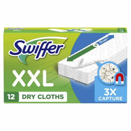Dry Maxi XXL Lingettes Swiffer Recharge 12 pièces Nettoyage