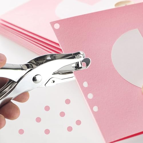 2 Pcs Hole Punch,Metal Single Hole Paper Punch Punchers,1/4 Inch and 1/8 Inch Single Hole Punch,Suitable for DIY Craft Labels and Greeting Cards Home Office Learning - Image 5